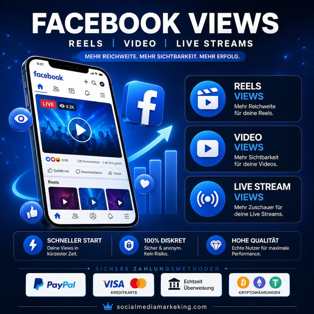 Facebook Views kaufen für Reels, Live, Video – SocialMediaMarkeKing
